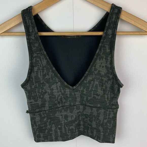 Lululemon women’s Power Pivot Cropped Tank Training Top no size tag - Picture 2 of 4